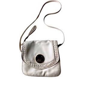 Elliott Lucca White Crossbody Toggle Shoulder Bag